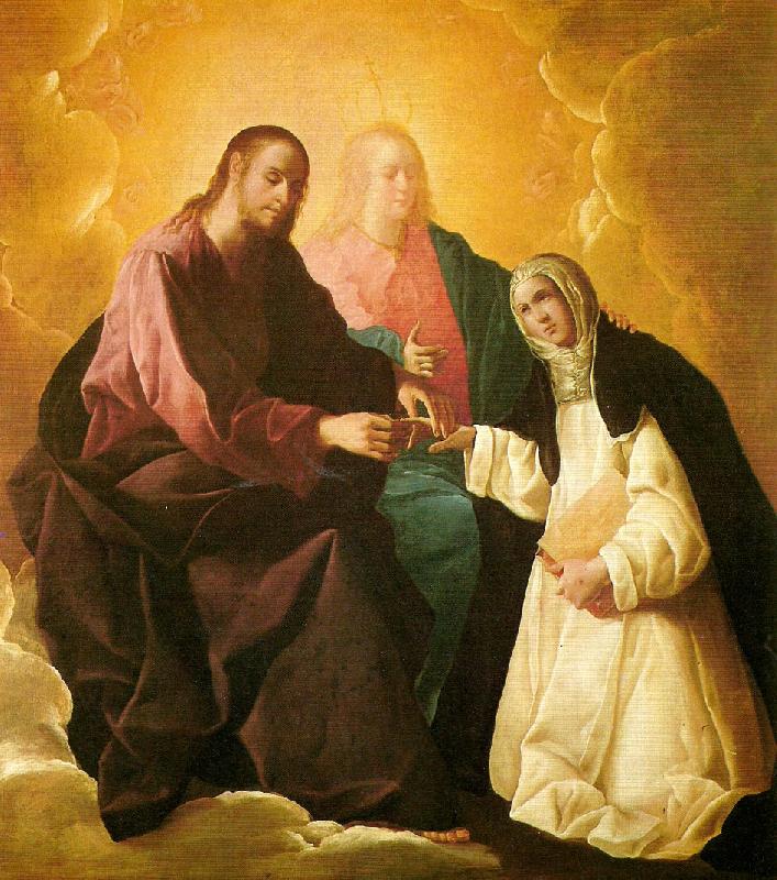 Francisco de Zurbaran mystical betrothal of st,catalina de siena oil painting picture